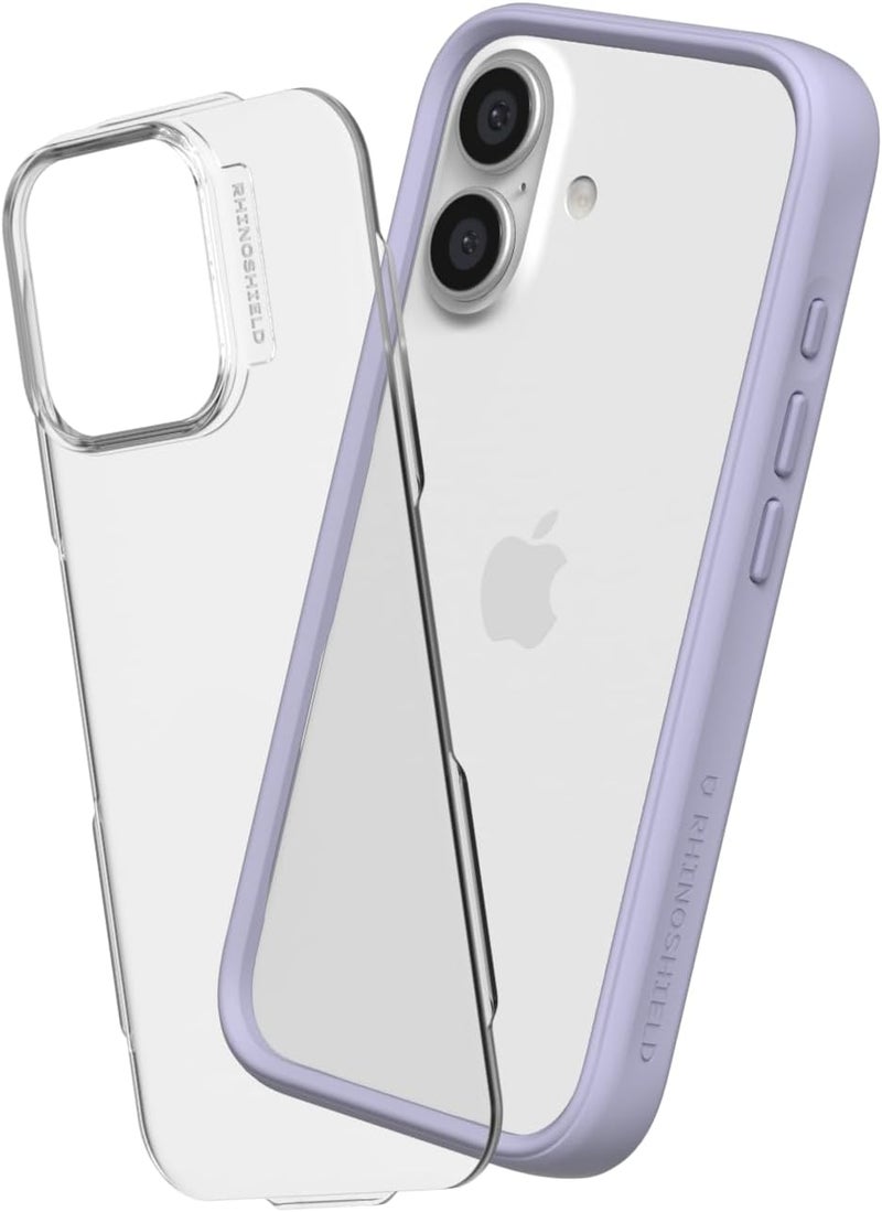Rhino Shield Modular Case Compatible with [iPhone 16 Plus] | Mod NX - Customizable Shock Absorbent Heavy Duty Protective Cover 3.5M / 11ft Drop Protection - Lavender - Image 1